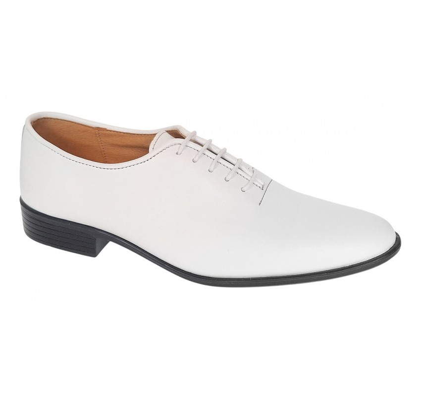Oferta Pantofi barbati albi eleganti din piele naturala R51TSA - Marimea 41