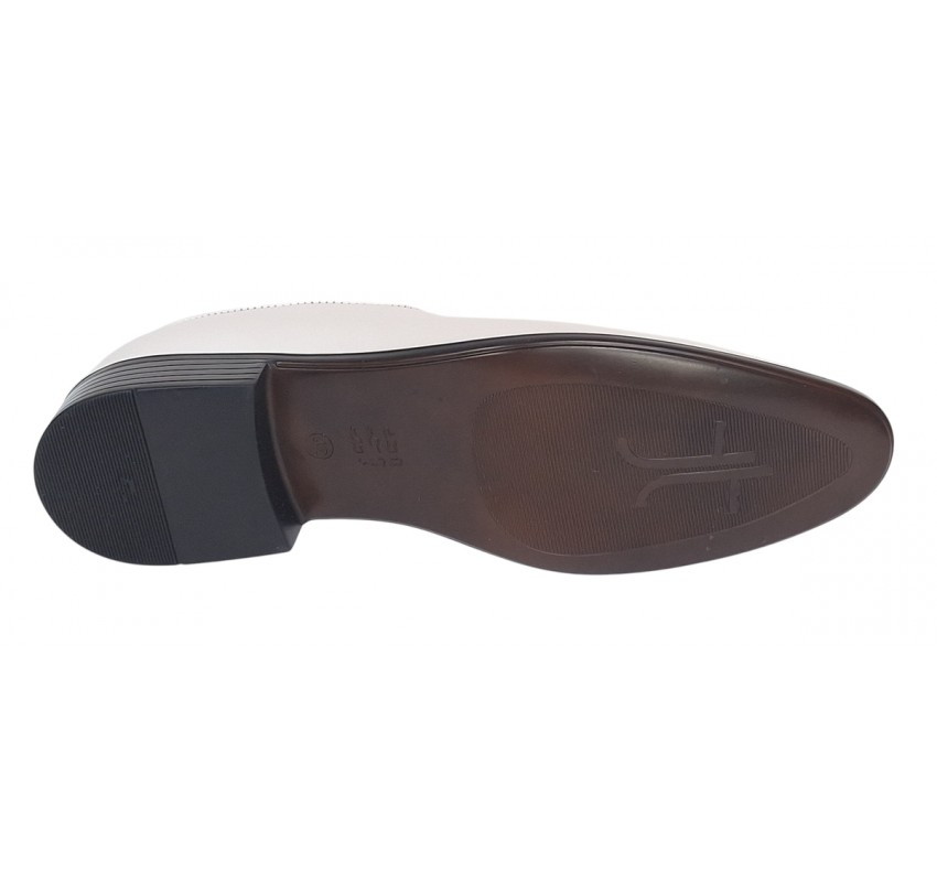 Oferta Pantofi barbati albi eleganti din piele naturala R51TSA - Marimea 41