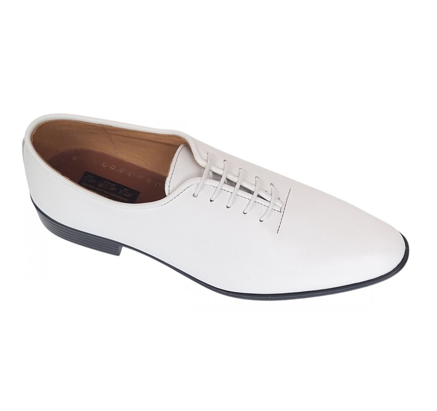 Oferta Pantofi barbati albi eleganti din piele naturala R51TSA - Marimea 41
