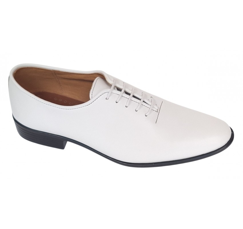 Oferta Pantofi barbati albi eleganti din piele naturala R51TSA - Marimea 41