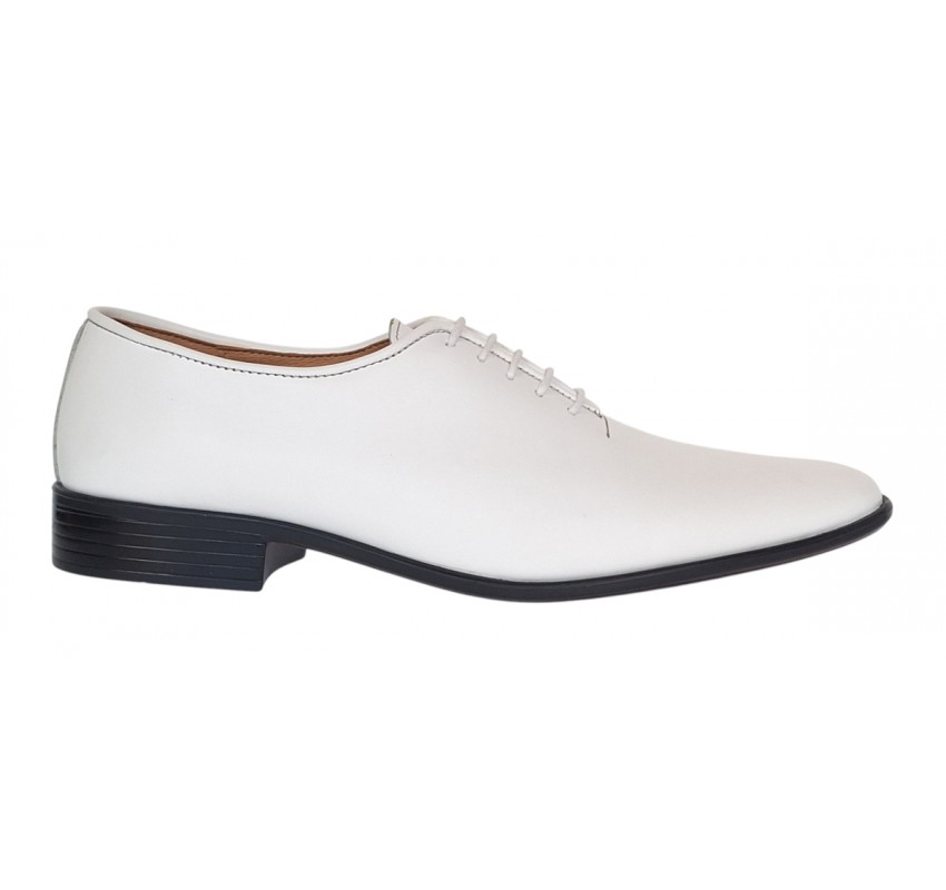 Oferta Pantofi barbati albi eleganti din piele naturala R51TSA - Marimea 41