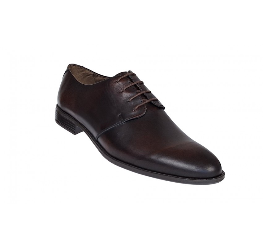 Marimea 43 - Pantofi barbati eleganti din piele naturala Maro R588ML