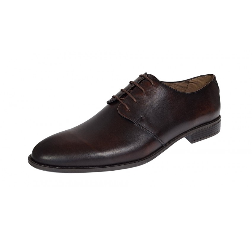 Marimea 43 - Pantofi barbati eleganti din piele naturala Maro R588ML