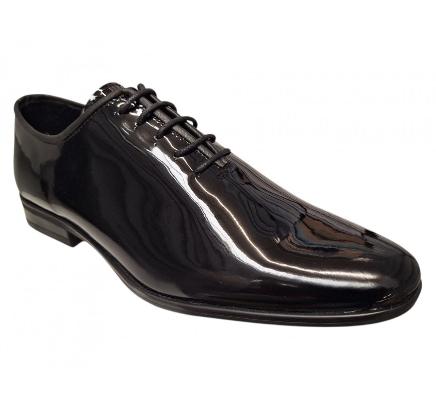 Marimea 41 Pantofi barbati eleganti din piele naturala de culoare negru lac Donatto RED41N