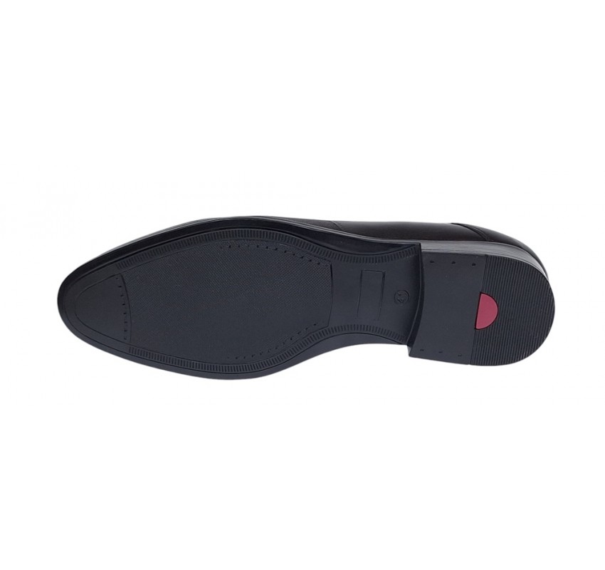 Marimea 42 Pantofi barbati eleganti negri din piele naturala RSIR015N
