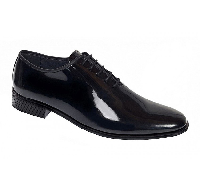 Reducere 38 Pantofi barbati negri lacuiti eleganti din piele naturala RGKR201LN