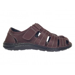 Sandale barbati casual din piele naturala Bordeaux RGKR73VIS
