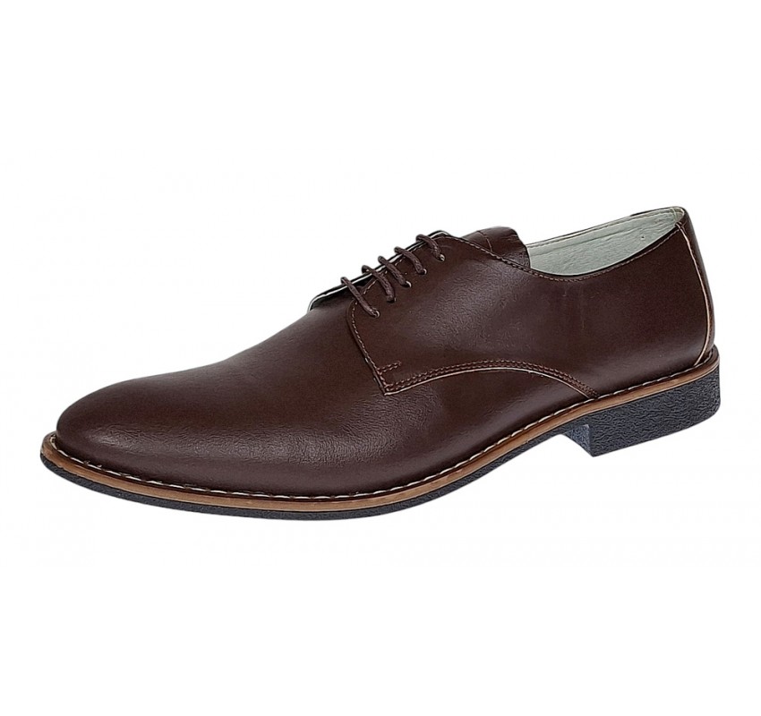 Marimea 42 Pantofi barbati, casual din piele naturala maro RNIC184MBOX