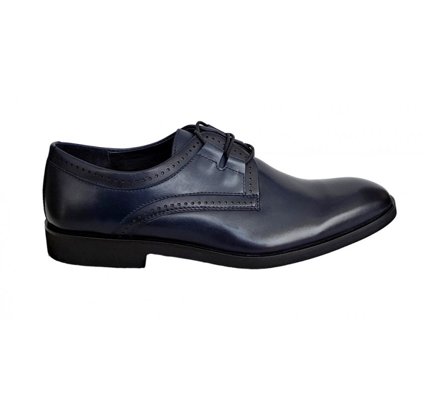 Pantofi eleganti pentru barbati, din piele naturala, bleumarin, Alexander Rome TEST177BL