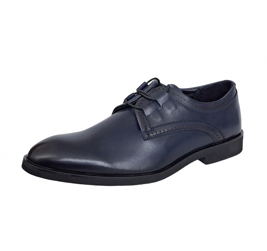 Pantofi eleganti pentru barbati, din piele naturala, bleumarin, Alexander Rome TEST177BL