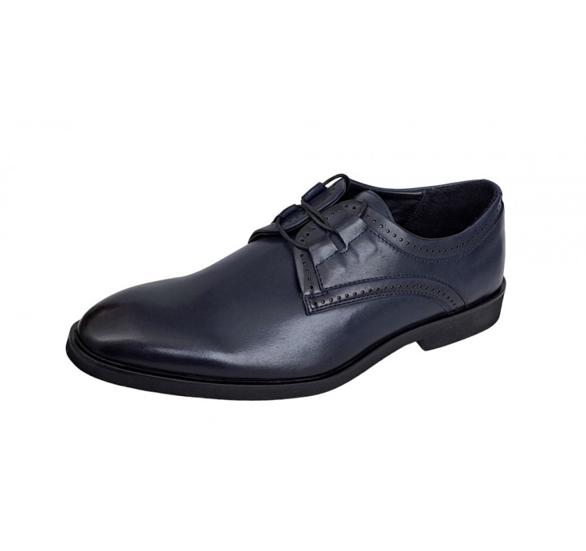 Pantofi eleganti pentru barbati, din piele naturala, bleumarin, Alexander Rome TEST177BL