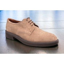 Pantofi barbati casual din piele naturala intoarsa Bej ALEXANDER 23