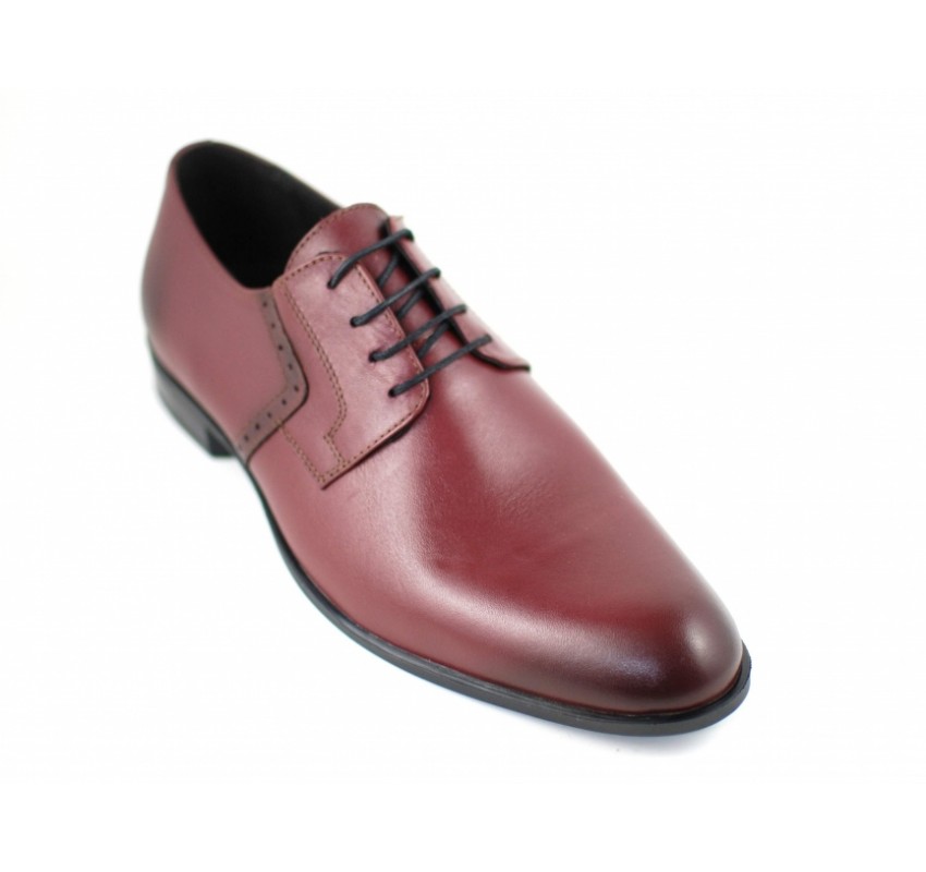 OFERTA MARIMEA 41   -  Pantofi barbati eleganti din piele naturala, visiniu - Model ROSETYVIS