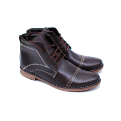 Ghete barbati din piele naturala Maro (imblanite) - David ROVGMAN