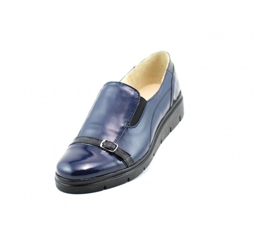 Pantofi dama casual din piele naturala, cu platforme - Made in Romania ROVI22BLM