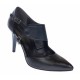 Pantofi stiletto dama din piele naturala toc 8cm - Model Roxanne Negru