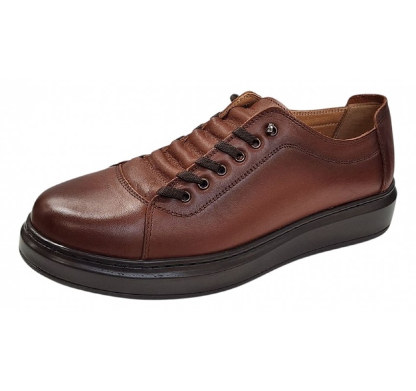 Pantofi sport-casual barbati maro din piele naturala DeSuceava RSY01M