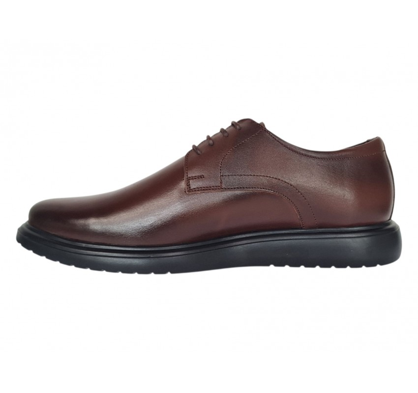 Pantofi barbati derby casual-office din piele naturala, Maro Cognac - DeSuceava RSY03M