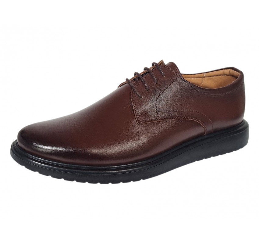 Pantofi barbati derby casual-office din piele naturala, Maro Cognac - DeSuceava RSY03M