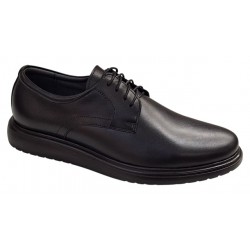 Pantofi casual barbati din piele naturala de culoare neagra DeSuceava RSY03N