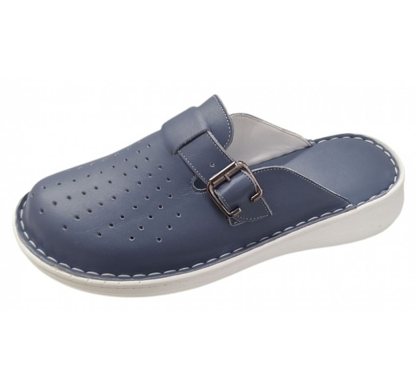 Saboti medicali dama din piele naturala bleu Med-Line RSY04BLEU