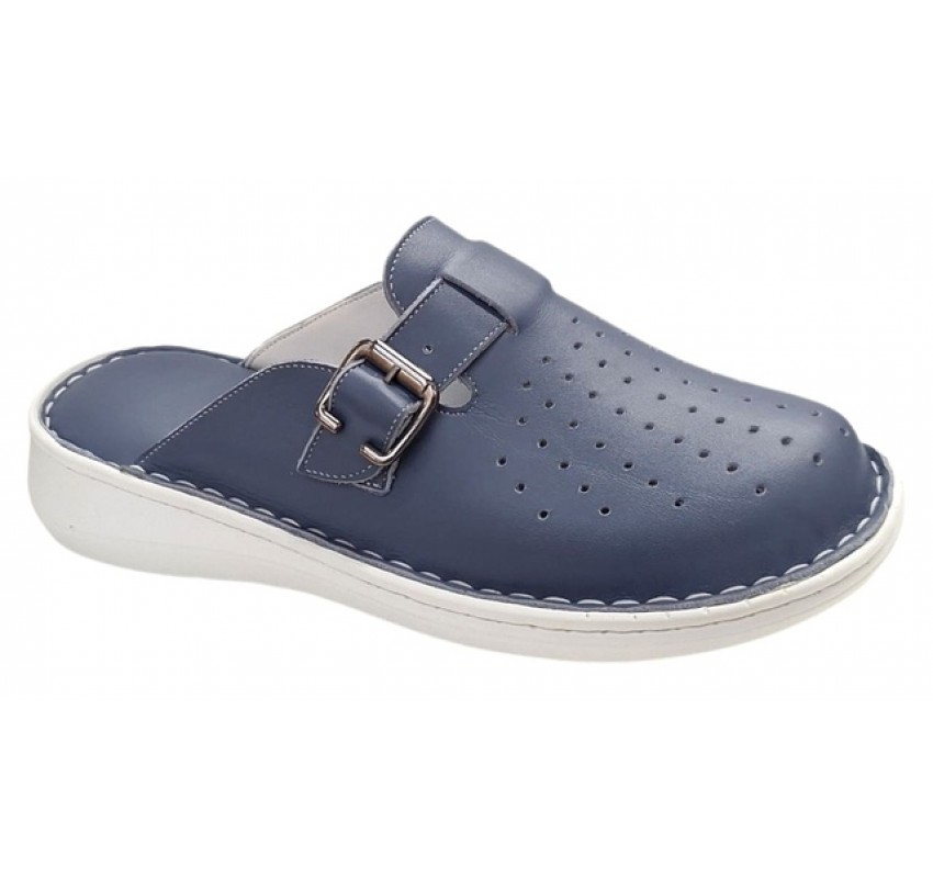 Saboti medicali dama din piele naturala bleu Med-Line RSY04BLEU