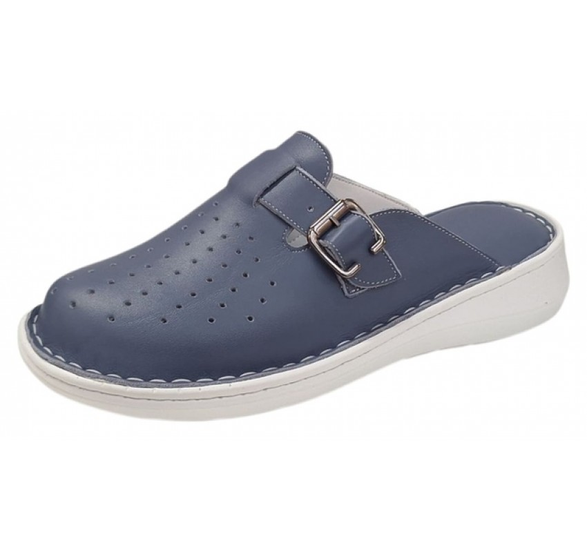 Saboti medicali dama din piele naturala bleu Med-Line RSY04BLEU