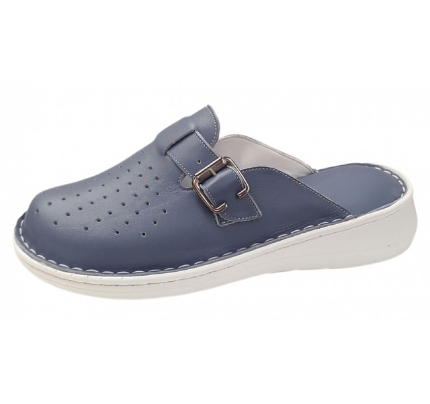 Saboti medicali dama din piele naturala bleu Med-Line RSY04BLEU