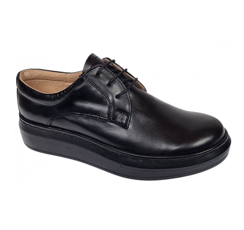 Marimea 38 Pantofi casual din piele naturala R5 Negru RSY2NF