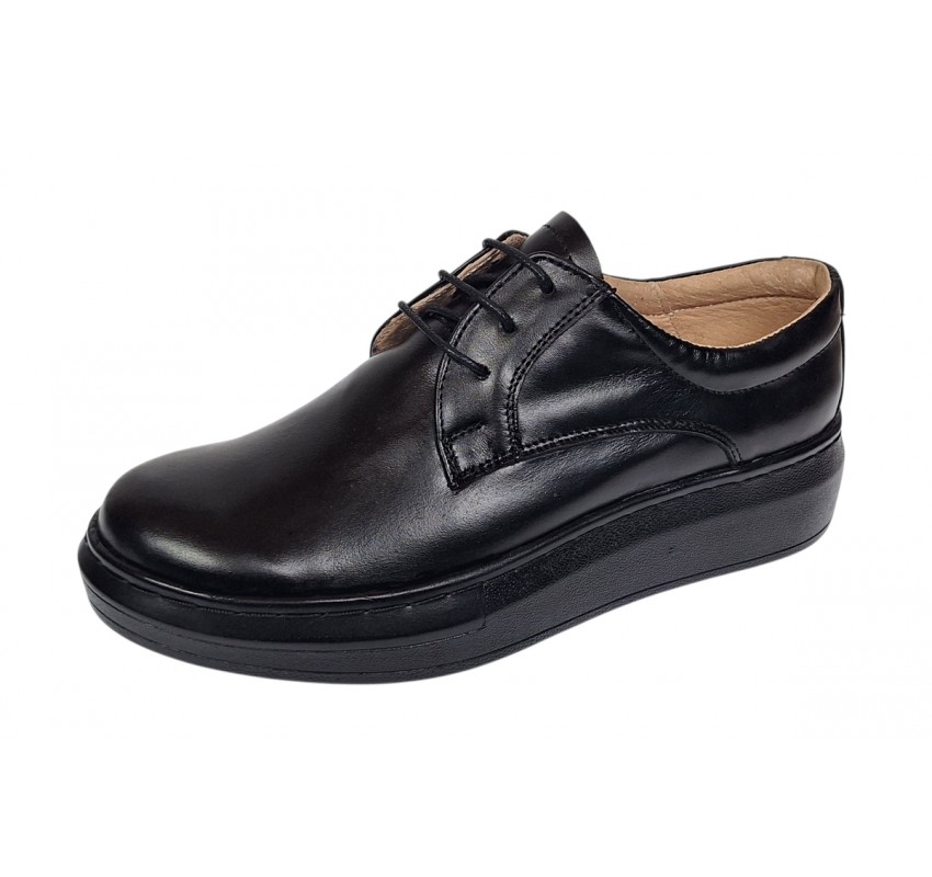 Marimea 38 Pantofi casual din piele naturala R5 Negru RSY2NF