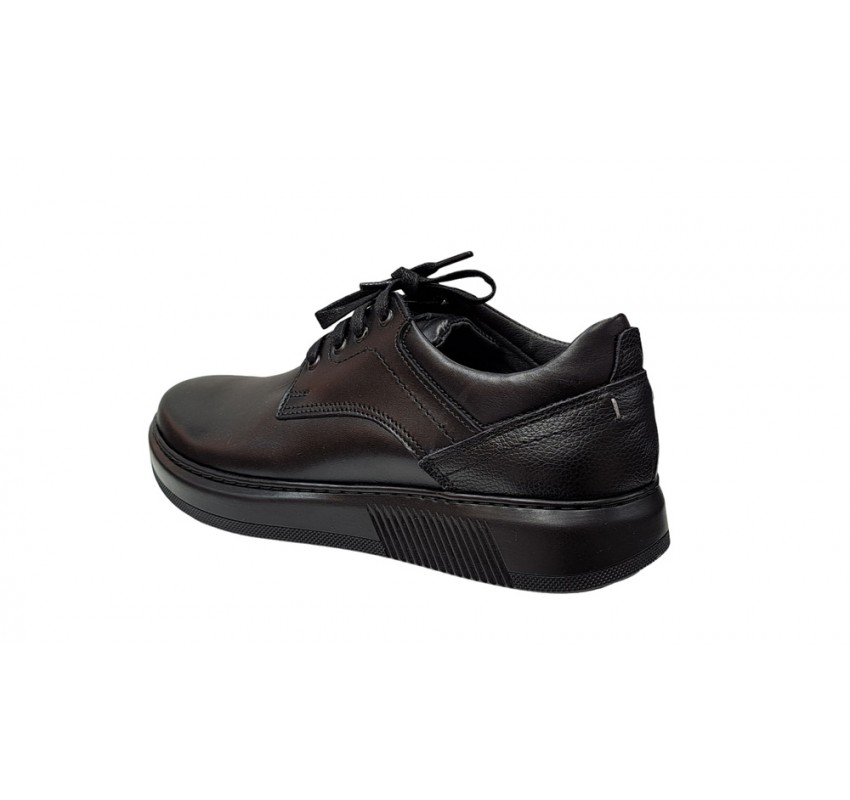 Pantofi barbati casual din piele naturala, negru, Ciucaleti Inacalaminte, RSY2N