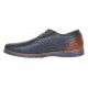 Pantofi barbati casual din piele naturala bleumarin - maro RSY470BL