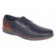 Pantofi barbati casual din piele naturala bleumarin - maro RSY470BL