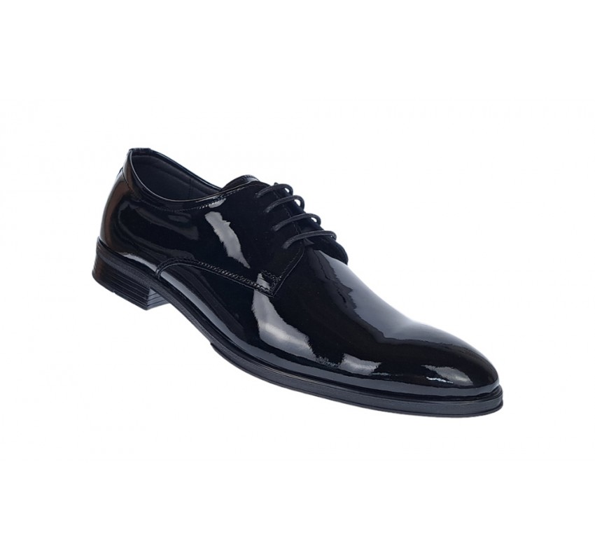 Pantofi de gala barbati, din piele naturala, Negru LAC, RSY4716NL