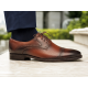 Pantofi barbati maro din piele naturala, eleganti si perforati – stil rafinat, confort Office RSY479M