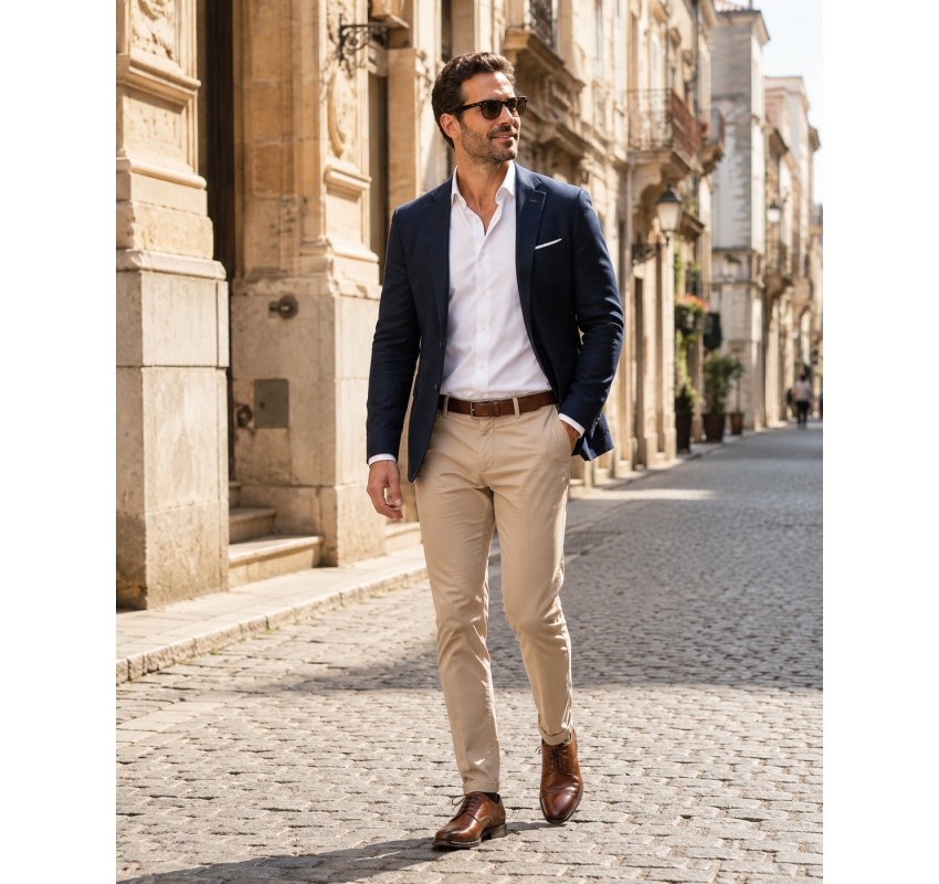 Pantofi barbati maro din piele naturala, eleganti si perforati – stil rafinat, confort Office RSY479M