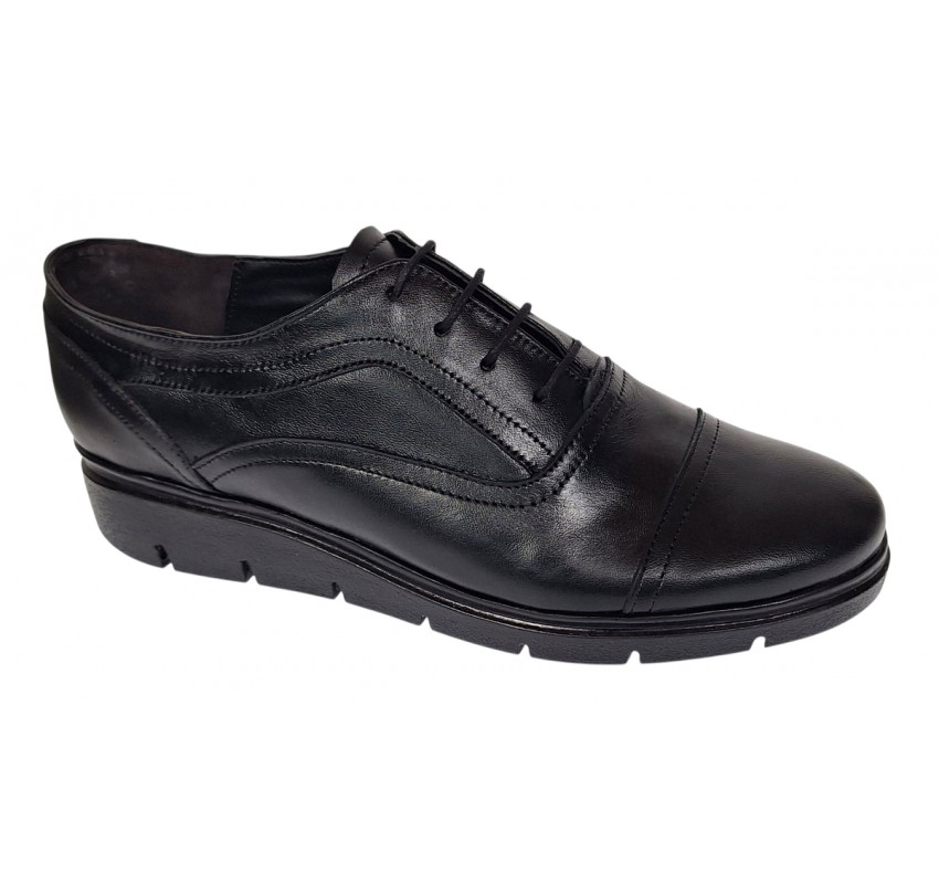 Pantofi dama casual din piele naturala, cu platforme - RUT2N