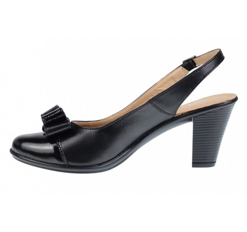 Pantofi dama decupati piele naturala de culoare neagra – Eleganta si confort intr-un design rafinat