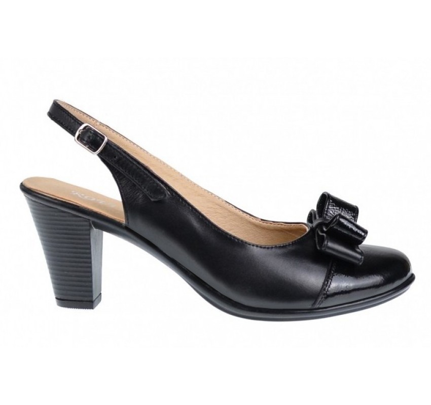 Pantofi dama decupati piele naturala de culoare neagra – Eleganta si confort intr-un design rafinat