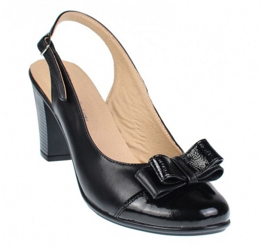 Pantofi dama decupati piele naturala de culoare neagra – Eleganta si confort intr-un design rafinat