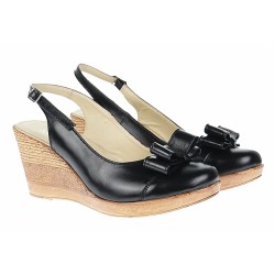 Saboti dama din piele naturala, foarte comozi, cu platforme de 8 cm, S100N