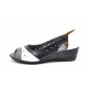 Marimea 40 Pantofi dama decupati din piele naturala Alb Negru Gri S104NAN