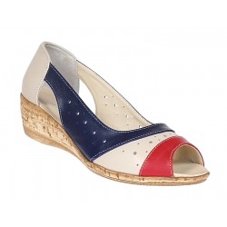 Pantofi dama decupati din piele naturala - S104