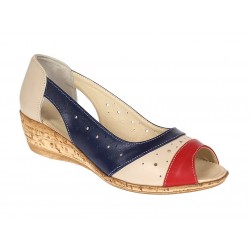 Pantofi dama decupati din piele naturala - S104