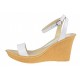 Sandale dama, din piele naturala,  platforma de 9cm, Made in Romania - S107A