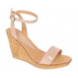 Sandale dama piele naturala cu platforme de 10 cm – Nude Lac S107NDL