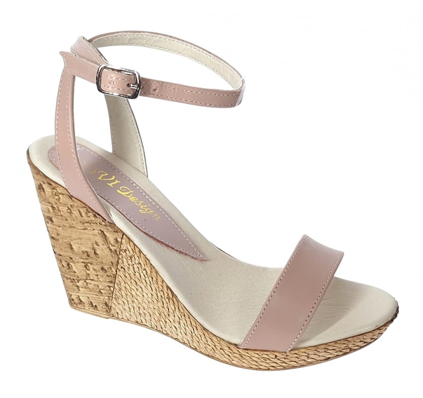Marimea 40 Sandale dama piele naturala platforme 10 cm – Confort si eleganta S107NUD