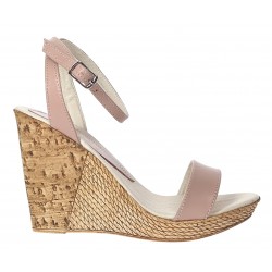 Marimea 40 Sandale dama piele naturala platforme 10 cm – Confort si eleganta S107NUD