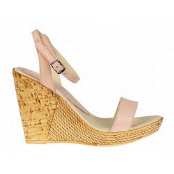 Sandale dama piele naturala platforme 10 cm – Confort si eleganta S107NUD