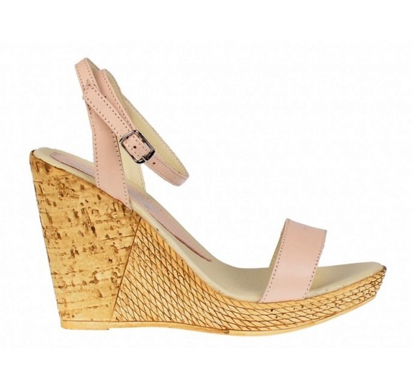 Sandale dama piele naturala platforme 10 cm – Confort si eleganta S107NUD